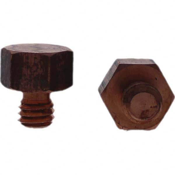 Tuffaloy - Spot Welder Tips For Use With: 3/8-16 Threaded Electrode Holder Type: Threaded Tip C Nose (Flat) - Exact Tool & Supply