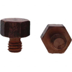 Tuffaloy - Spot Welder Tips For Use With: 3/8-16 Threaded Electrode Holder Type: Threaded Tip C Nose (Flat) - Exact Tool & Supply