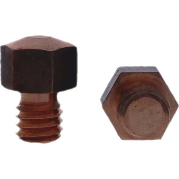 Tuffaloy - Spot Welder Tips For Use With: 3/8-16 Threaded Electrode Holder Type: Threaded Tip E Nose (Truncated) - Exact Tool & Supply