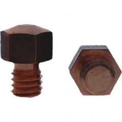 Tuffaloy - Spot Welder Tips For Use With: 3/8-16 Threaded Electrode Holder Type: Threaded Tip E Nose (Truncated) - Exact Tool & Supply
