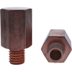 Tuffaloy - Spot Welder Tips For Use With: 3/4-10 Threaded Electrode Holder Type: Threaded Tip C Nose (Flat) - Exact Tool & Supply