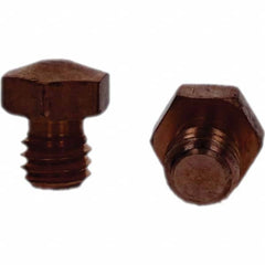 Tuffaloy - Spot Welder Tips For Use With: 3/8-16 Threaded Electrode Holder Type: Threaded Tip E Nose (Truncated) - Exact Tool & Supply