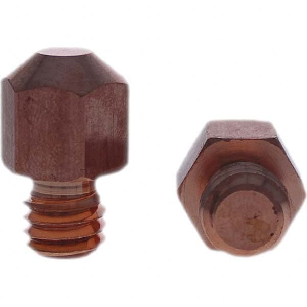 Tuffaloy - Spot Welder Tips For Use With: 3/8-16 Threaded Electrode Holder Type: Threaded Tip A Nose (Pointed) - Exact Tool & Supply