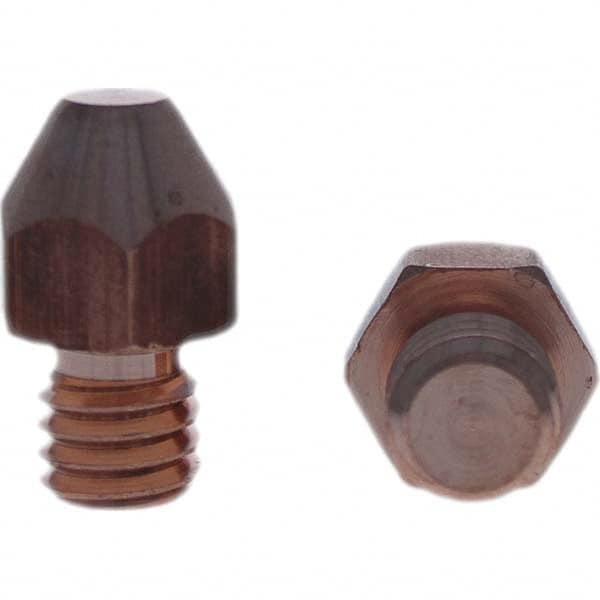 Tuffaloy - Spot Welder Tips For Use With: 3/8-16 Threaded Electrode Holder Type: Threaded Tip A Nose (Pointed) - Exact Tool & Supply
