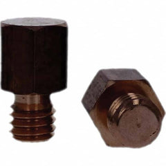 Tuffaloy - Spot Welder Tips For Use With: 3/8-16 Threaded Electrode Holder Type: Threaded Tip C Nose (Flat) - Exact Tool & Supply