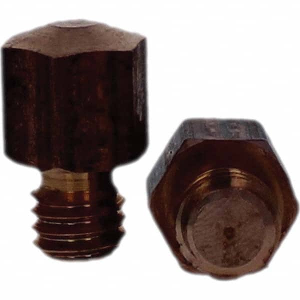 Tuffaloy - Spot Welder Tips For Use With: 3/8-16 Threaded Electrode Holder Type: Threaded Tip E Nose (Truncated) - Exact Tool & Supply