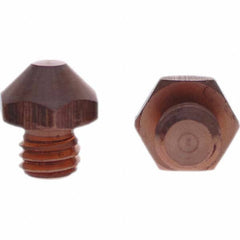 Tuffaloy - Spot Welder Tips For Use With: 7/16-14 Threaded Electrode Holder Type: Threaded Tip E Nose (Truncated) - Exact Tool & Supply