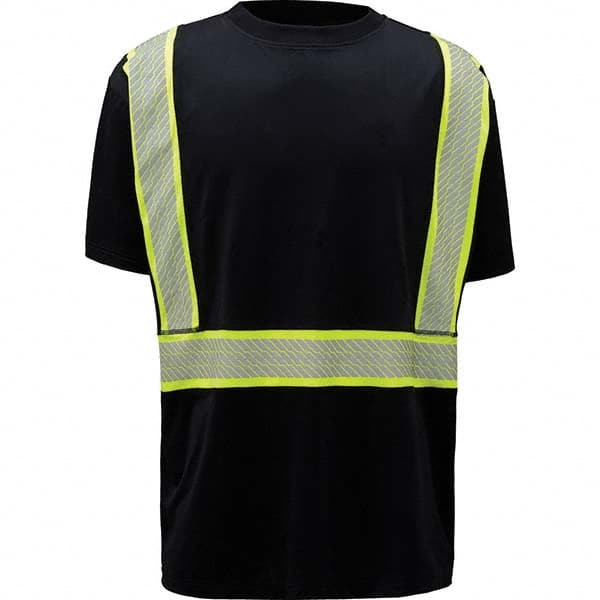 GSS Safety - Size M Black & Silver High Visibility Short Sleeve T-Shirt - Exact Tool & Supply