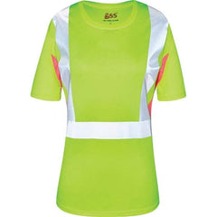 GSS Safety - Size XL Lime, Pink & Silver High Visibility Short Sleeve T-Shirt - Exact Tool & Supply