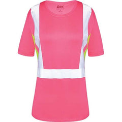 GSS Safety - Size 2XL Pink, Lime & Silver High Visibility Short Sleeve T-Shirt - Exact Tool & Supply