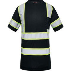 GSS Safety - Size 5XL Black & Silver High Visibility Short Sleeve T-Shirt - Exact Tool & Supply