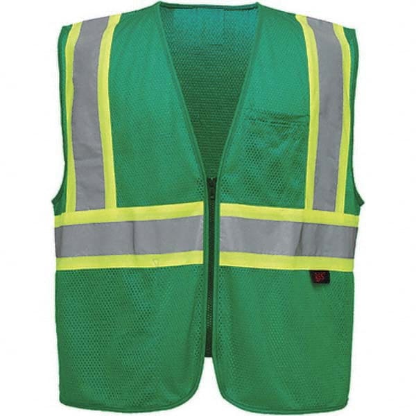GSS Safety - Size S/M Green Mesh General Purpose High Visibility Vest - Exact Tool & Supply
