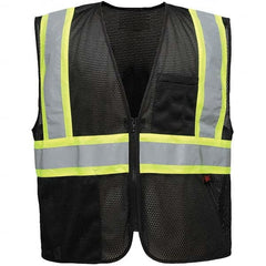 GSS Safety - Size L/XL Black Mesh General Purpose High Visibility Vest - Exact Tool & Supply