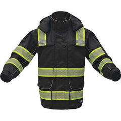 GSS Safety - Size 4X/5XL Black Waterproof Rain Jacket - Exact Tool & Supply
