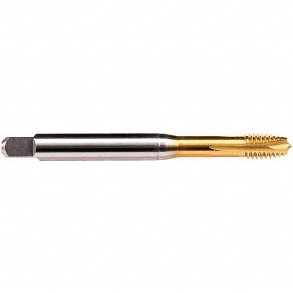 Emuge - M6x1.00 Metric 6HX 3 Flute TiN Finish HSS-E Spiral Point Tap - Exact Tool & Supply