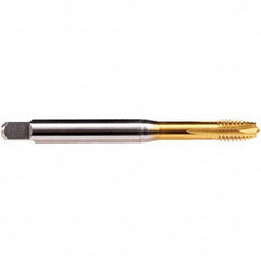 Emuge - M6x1.00 Metric 6HX 3 Flute TiN Finish HSS-E Spiral Point Tap - Exact Tool & Supply