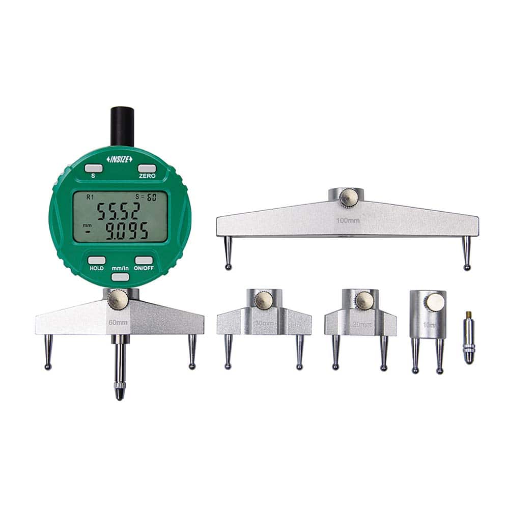 Insize USA LLC - Radius Gage Sets; Minimum Radius (mm): 5.00 ; Minimum Radius (Decimal Inch): 0.2000 ; Maximum Radius (mm): 910.00 ; Maximum Radius (Decimal Inch): 35.8300 ; Number of Pieces: 6 ; Material: Steel - Exact Tool & Supply