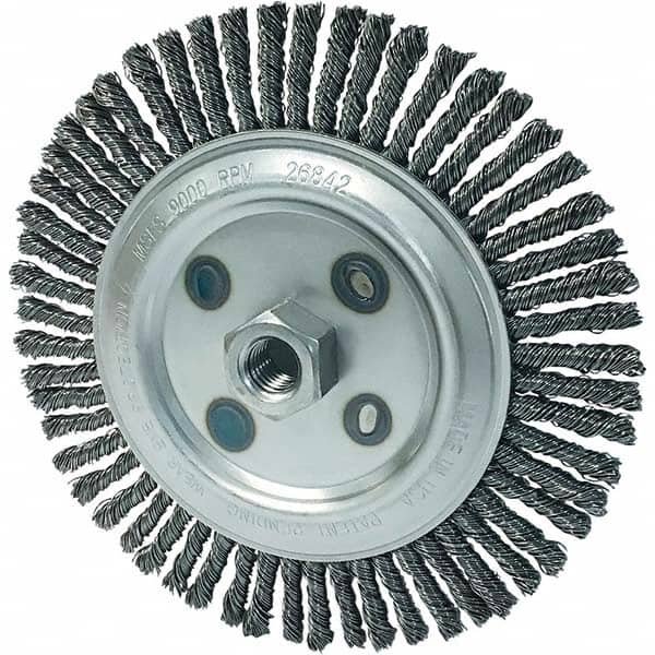 Osborn - 7" OD, 5/8-11 Arbor Hole, Stringer Bead Carbon Wheel Brush - Exact Tool & Supply
