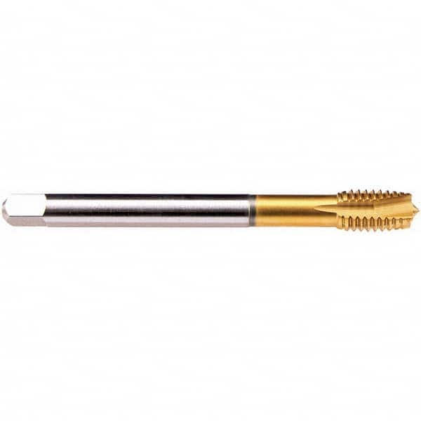 Emuge - M12x1.75 Metric 6HX 4 Flute TiN Finish HSS-E Spiral Point Tap - Exact Tool & Supply