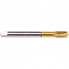 Emuge - M12x1.50 Metric Fine 6HX 4 Flute TiN Finish HSS-E Spiral Point Tap - Exact Tool & Supply