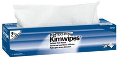 Kimtech - Dry Clean Room/Lab/Critical Task Wipes - Pop-Up, 16-5/8" x 14-3/4" Sheet Size, White - Exact Tool & Supply