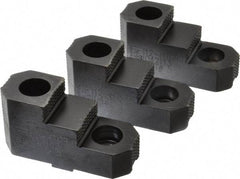 H & R Manufacturing - 12" Max Chuck Diam Compatibility, Mild Carburized Steel Tongue & Groove Hard Lathe Top Jaws - 2 Steps, 1/2" Groove Width, 1-3/4" Wide x 4.55" Long x 2-15/32" High - Exact Tool & Supply