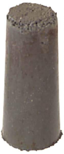 Cratex - 3/8" Max Diam x 7/8" Long, Taper, Rubberized Point - Fine Grade, Silicon Carbide, 1/8" Arbor Hole, Unmounted - Exact Tool & Supply