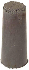 Cratex - 3/8" Max Diam x 7/8" Long, Taper, Rubberized Point - Fine Grade, Silicon Carbide, 1/8" Arbor Hole, Unmounted - Exact Tool & Supply