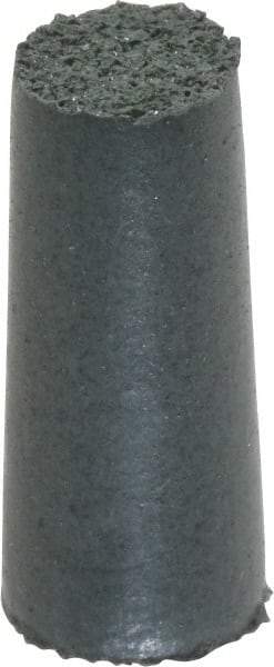 Cratex - 3/8" Max Diam x 7/8" Long, Taper, Rubberized Point - Coarse Grade, Silicon Carbide, 1/8" Arbor Hole, Unmounted - Exact Tool & Supply