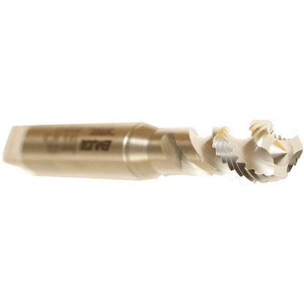 Emuge - M5x0.80 Metric 3 Flute 6H Modified Bottoming Spiral Flute Tap - Cobalt, Bright Finish, 50mm OAL, Right Hand Flute, Right Hand Thread, Series Enorm - Exact Tool & Supply