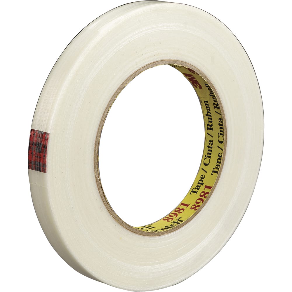 3M - Filament & Strapping Tape; Type: Industrial Tape ; Color: Transparent ; Width (mm): 48 ; Length: 55 ; Thickness (mil): 6.6 ; Tensile Strength: 380 (Pounds) - Exact Tool & Supply
