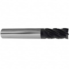 Accupro - 5/8" Diam 5 Flute Solid Carbide 0.06" Corner Radius End Mill - Exact Tool & Supply