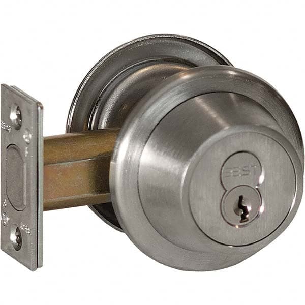 Best - Deadbolts Type: Double Cylinder Door Thickness Range: 1-3/8-2 - Exact Tool & Supply