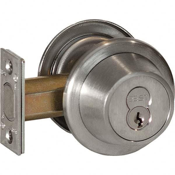 Best - Deadbolts Type: Double Cylinder Door Thickness Range: 1-3/8-2 - Exact Tool & Supply
