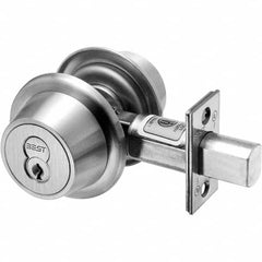 Best - Deadbolts Type: Heavy-Duty Double Cylinder Door Thickness Range: 1-3/4-2 - Exact Tool & Supply
