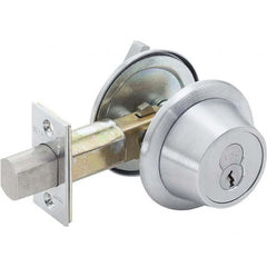 Best - Deadbolts Type: Heavy-Duty Single Cylinder Door Thickness Range: 1-3/4-2 - Exact Tool & Supply