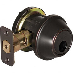 Stanley - Deadbolts Type: Single Cylinder Door Thickness Range: 1-3/8 - 1-3/4 - Exact Tool & Supply