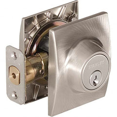 Stanley - Deadbolts Type: Single Cylinder Door Thickness Range: 1-3/8 - 1-3/4 - Exact Tool & Supply