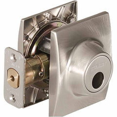 Stanley - Deadbolts Type: Single Cylinder Door Thickness Range: 1-3/8 - 1-3/4 - Exact Tool & Supply
