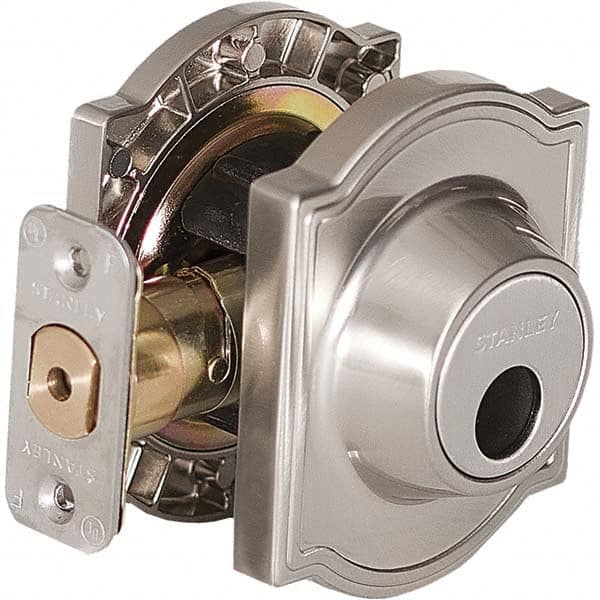 Stanley - Deadbolts Type: Single Cylinder Door Thickness Range: 1-3/8 - 1-3/4 - Exact Tool & Supply