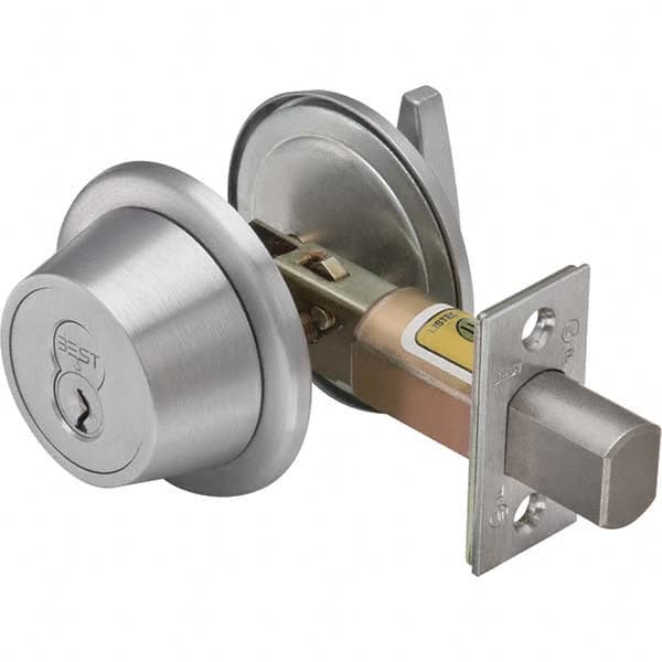 Best - Deadbolts Type: Single Cylinder Door Thickness Range: 1-3/8-2 - Exact Tool & Supply