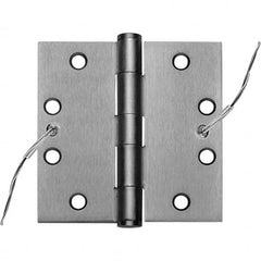 Stanley - 4-1/2" Long x 4-1/2" Wide Grade 1 304 Stainless Steel Full Mortise, Concealed Electric Commercial Hinge - Exact Tool & Supply