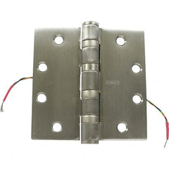 Stanley - 4-1/2" Long x 4-1/2" Wide Grade 1 304 Stainless Steel Full Mortise Ball Bearing Commercial Hinge - Exact Tool & Supply