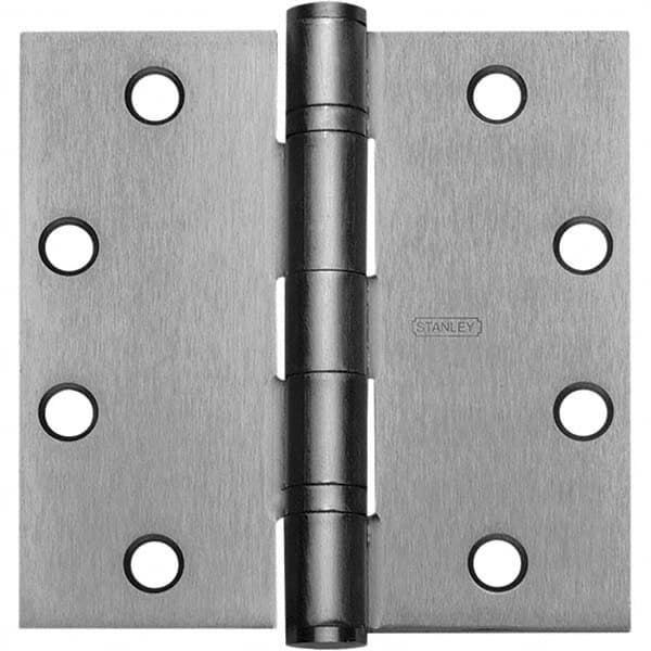 Stanley - 4-1/2" Long x 4-1/2" Wide Grade 1 Bronze Full Mortise Ball Bearing Commercial Hinge - Exact Tool & Supply