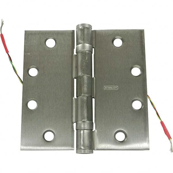 Stanley - 4-1/2" Long x 4-1/2" Wide Grade 1 304 Stainless Steel Full Mortise Ball Bearing Commercial Hinge - Exact Tool & Supply