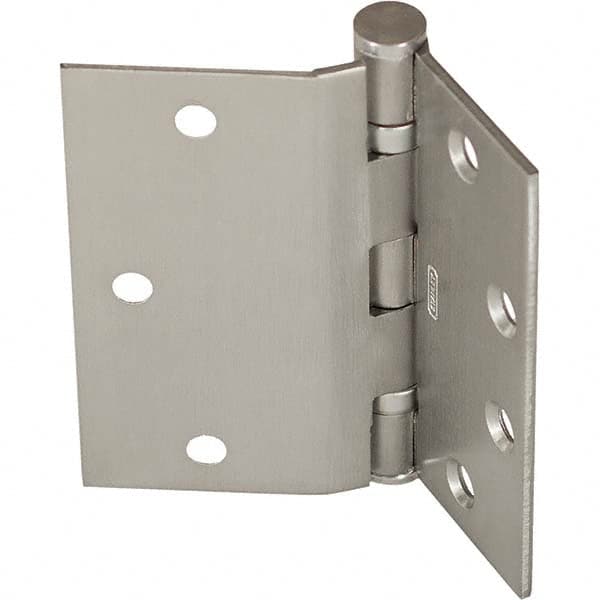 Stanley - 5" Long x 5" Wide Grade 1 Steel Half Surface Commercial Hinge - Exact Tool & Supply
