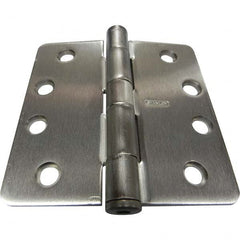 Stanley - 4" Long x 4" Wide Grade 1 Steel Full Mortise Commercial Hinge - Exact Tool & Supply
