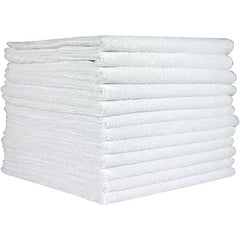 Microfiber Wipes: Reusable Poly Pack, 16 x 16″ Sheet, White
