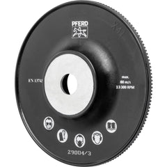 PFERD - Disc Backing Pads; Backing Pad Type: Disc Backing Pad ; Pad Diameter (Inch): 4-1/2 ; Maximum RPM: 13300.000 ; Thread Size: 5/8-11 ; Density: Hard - Exact Tool & Supply