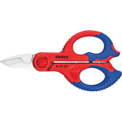 Knipex - Scissors & Shears; Blade Material: Stainless Steel ; Applications: Cutting; Electrical ; Handle Material: Fiberglass ; Length of Cut (Inch): 1.8500 ; Handle Style: Straight ; Overall Length Range: 4" - Exact Tool & Supply